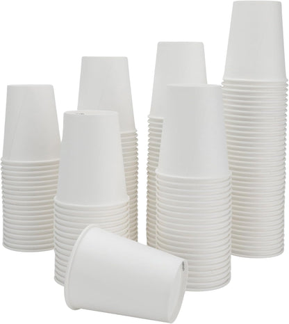 7 Oz, Gobelets en Carton ,Écologique et Jetables,Résistant à la Chaleur,pour la Boisson Froide et Chaude en Carton de Qualité,Ideal pour Café,Thé,Anniversaire,etc -200