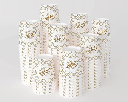 Caramont 4 Oz 1000 Espresso Gobelets en Carton,Écologique,Jetables,Résistant à la Chaleur,Carton Qualité,Idéal pour Toutes Les Boissons Chaudes ;Café,Thé,Chocolat etc. -1000