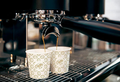 Caramont 4 Oz 1000 Espresso Gobelets en Carton,Écologique,Jetables,Résistant à la Chaleur,Carton Qualité,Idéal pour Toutes Les Boissons Chaudes ;Café,Thé,Chocolat etc. -1000