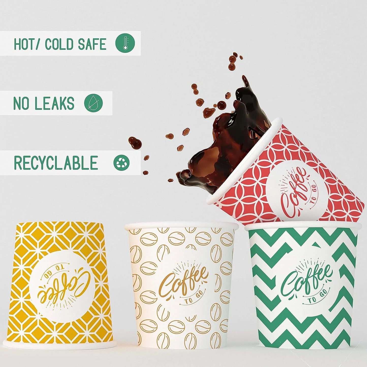 4 Oz, Multicolore Espresso Gobelets en Carton avec Agitateurs en Bois,Écologique et Jetables,Résistant à la Chaleur,Carton de Qualité,Idéal pour Toutes Les Boissons Chaudes ;Café,Thé,Chocolat etc. -200
