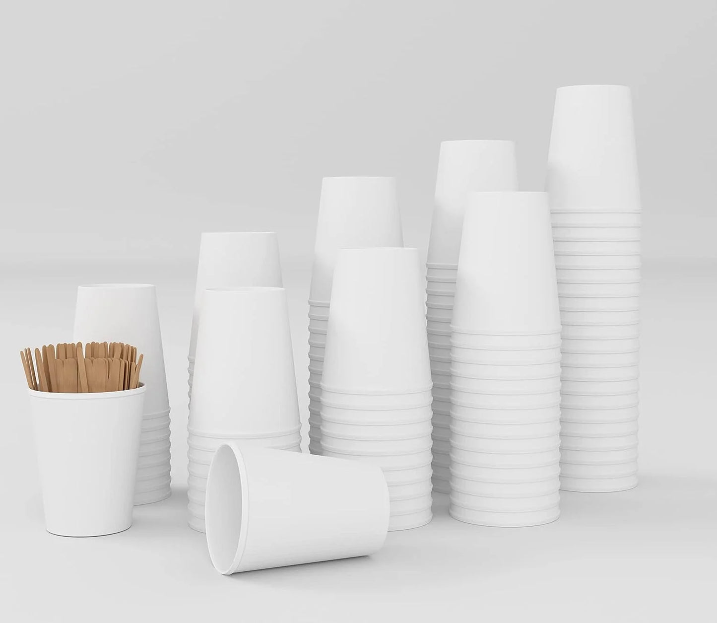 7 Oz, Gobelets en Carton ,Écologique et Jetables,Résistant à la Chaleur,pour la Boisson Froide et Chaude en Carton de Qualité,Ideal pour Café,Thé,Anniversaire,etc -200