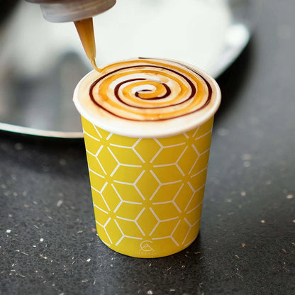 Caramont,4 Oz Espresso Gobelets en Carton avec Agitateurs en Bois,Écologique et Jetables,Résistant à la Chaleur,Carton de Qualité,Idéal pour Toutes Les Boissons Chaudes ; Café,Thé,Chocolat etc.-1000